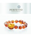 PIEBALD AMBER+ BLOOD TEA AMBER BRACELET